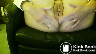 Granny poops while watching tv