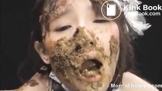 Extreme scat BDSM t0rture feeding - video 2