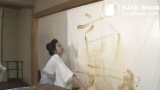 Gorgeous young and old women into a lesbian scat play - part 3