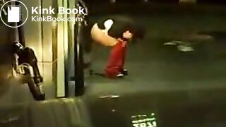 ... Marie Shitting at a gas station