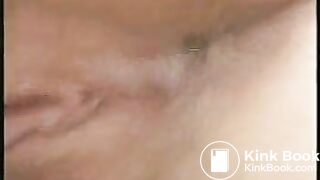 Nice short haired brunette shitting in the woods