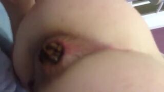 Girl Takes Closeup Poop