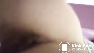 Girl Takes Closeup Poop