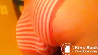 Cute amateur girl pooping in her pants