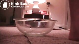 girl poops in bowl