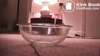 girl poops in bowl