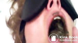 Wife swallowing shit for her husband