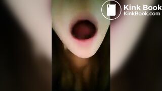 Girl eating poop
