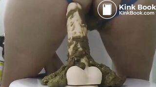 Bathroom scat dildo