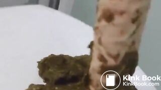 Bathroom scat dildo