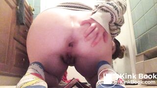 cute chubby amateur floor poop