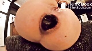 Huge nugget ripping a girl's sphincter