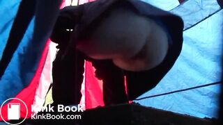 Girl spied shitting in tent