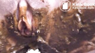 Panty poop and ass spread