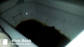 Asian Girl Diarrhea on the Toilet