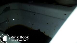 Asian Girl Diarrhea on the Toilet