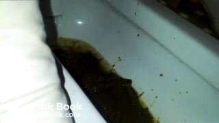 Asian Girl Diarrhea on the Toilet