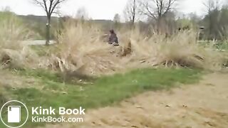 Amateur bbw poops outside