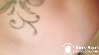 Girl's poop completely covers a boy's big cock