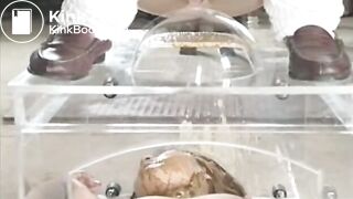 Random beauties spraying their liquid shit on a young slave woman