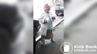 Latina Granny makes shitty mess