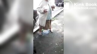 Latina Granny makes shitty mess
