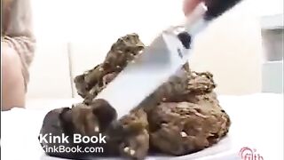 Eating her own shit - video 3
