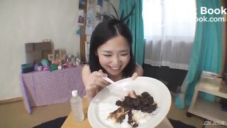 Cute girls eating poop