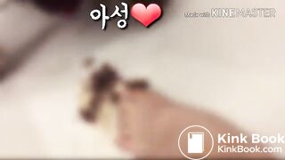 Very Rare korean girl amateur eats scat off mans foot