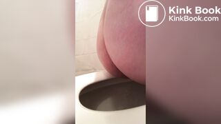 Girl Dropping Nice Chunky Turds In The Toilet