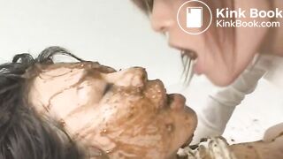 Jap Lesbian scat fuck