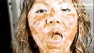 Hot Asian Covered In Shit!