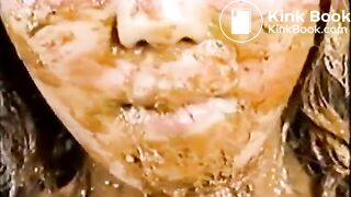 Hot Asian Covered In Shit!