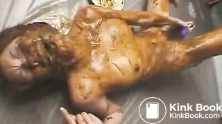 Hot Asian Masturbates Covered In Her Own Shit!