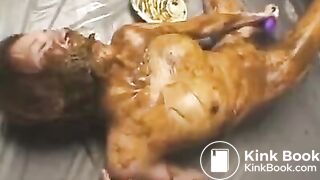 Hot Asian Masturbates Covered In Her Own Shit!