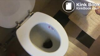 BBW Mom shits in the dog bowl and toilet