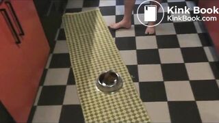 BBW Mom shits in the dog bowl and toilet