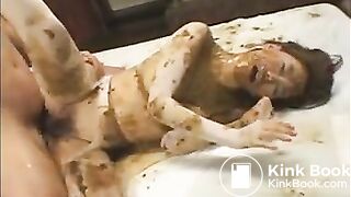 Asian Covered In Her Own Shit Gets Fucked
