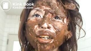 Hot Asian Covered In Shit