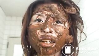 Hot Asian Covered In Shit