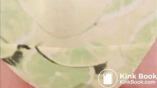 Short panty poop with nice sounds