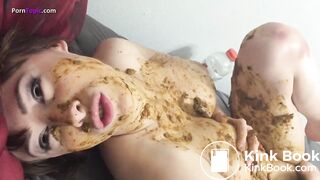 Scat on nice tits