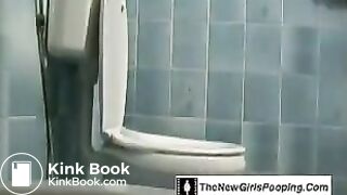 Ebony has diarrhea on the toilet