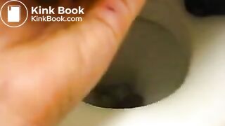 Wife shitting on husbands dick and hands