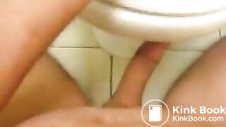 Wife shitting on husbands dick and hands