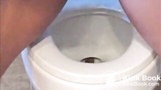 Hot brunette pooping 1