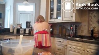 Cooking a shit pudding from her own poop
