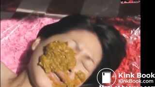 asian woman gets shit on