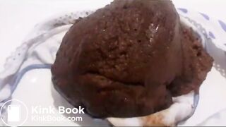 Blonde huge dump in polka dot undies