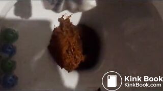 Blonde huge dump in polka dot undies